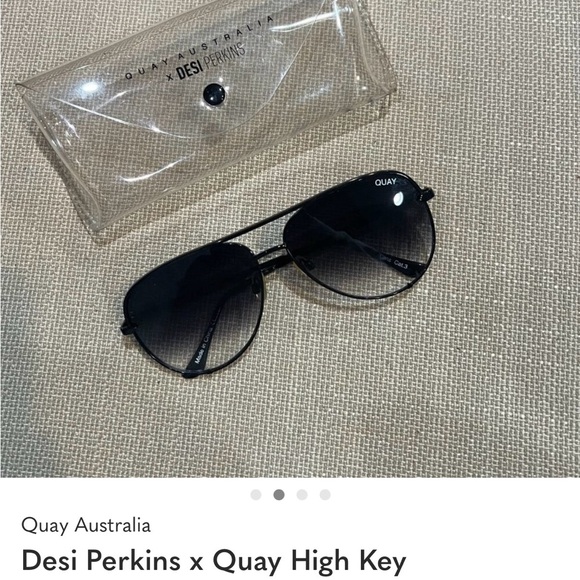 Quay Australia Black Aviator Sunglasses - Picture 2 of 4